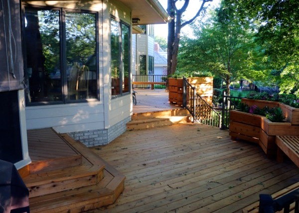 Deck, Flower Boxes, and Railings